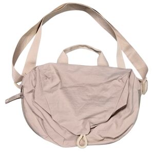 Beige Nylon Crossbody Shoulder Bag